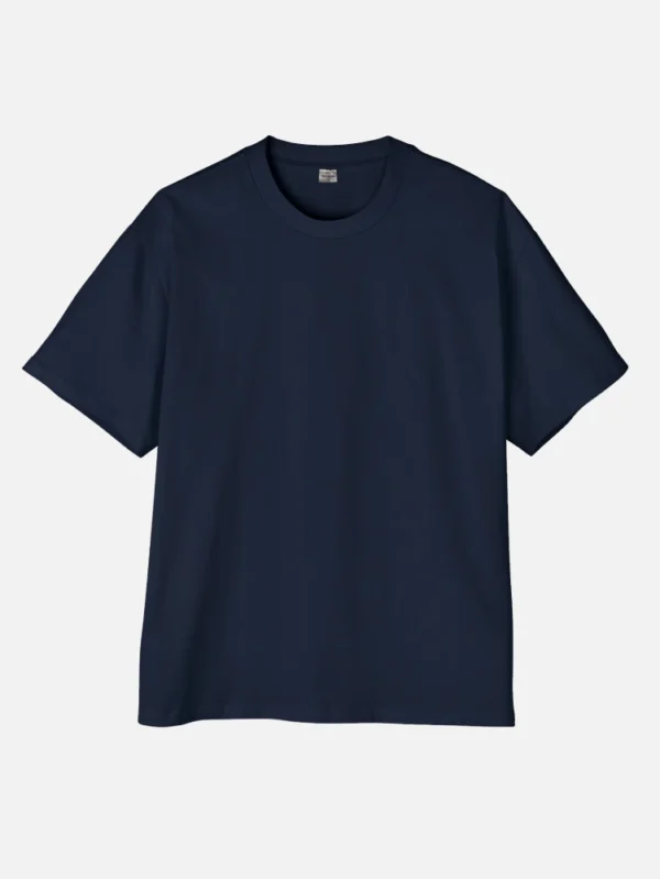 Navy Blue Oversize Cotton T-shirt
